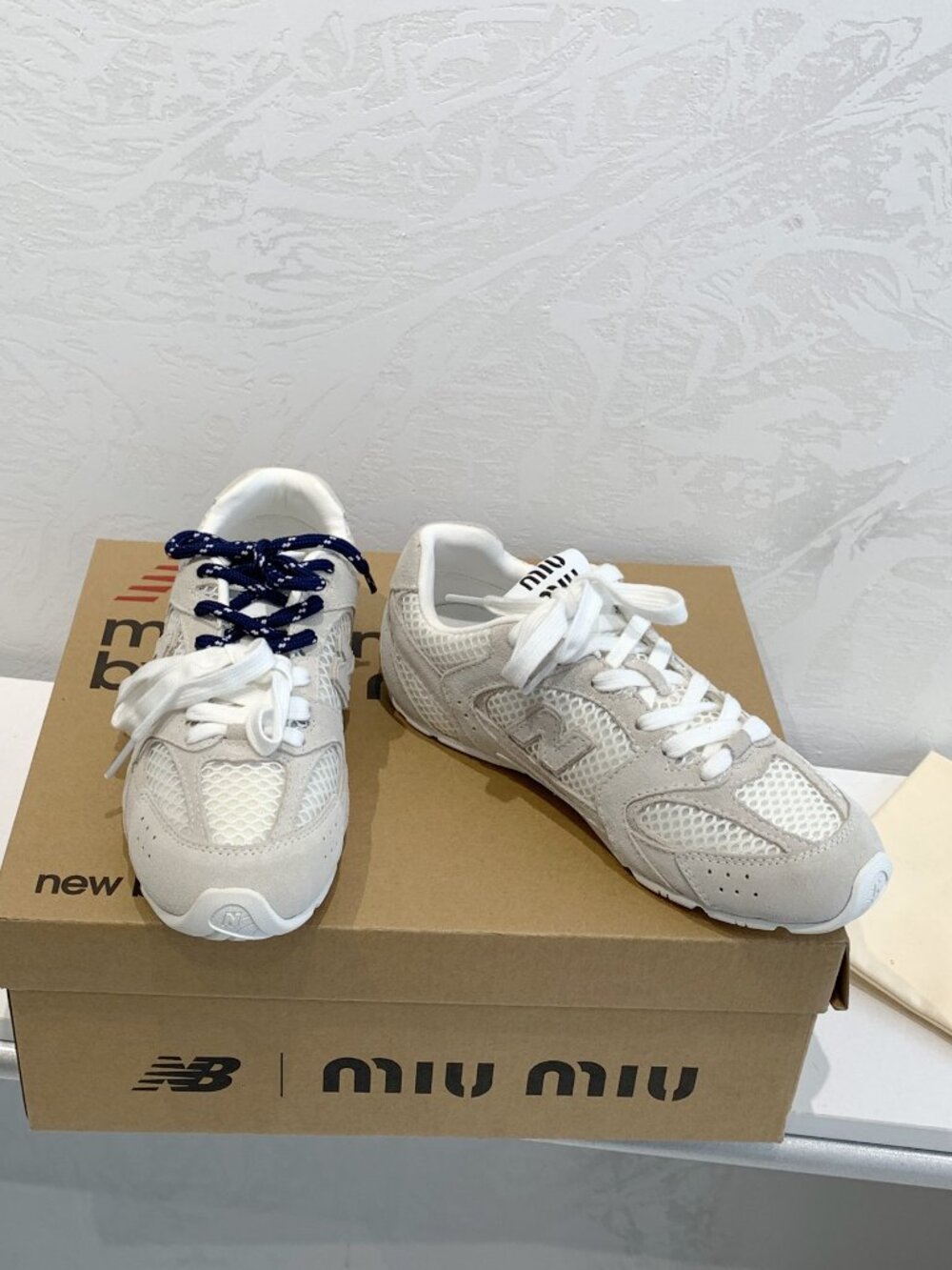 New Balance X Miu Miu 530 SL suede and mesh sneakers